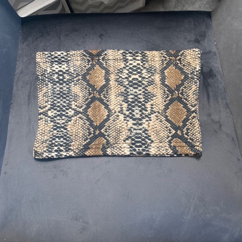 Snake skin tube top